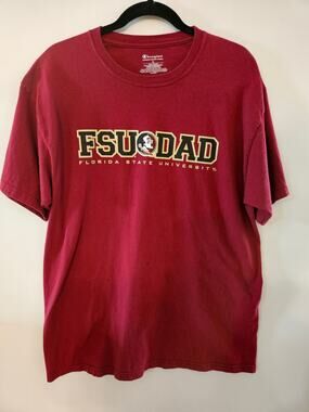 Burgundy Men's Large Tee FSU DAD Florida State M78
